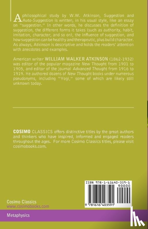 Atkinson, William Walker - Suggestion and Auto-Suggestion