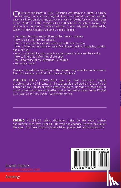 Lilly, William - Christian Astrology (Three Volumes in One)