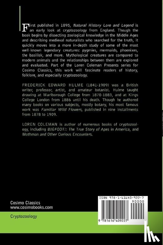 Hulme, Frederick Edward - Natural History Lore and Legend