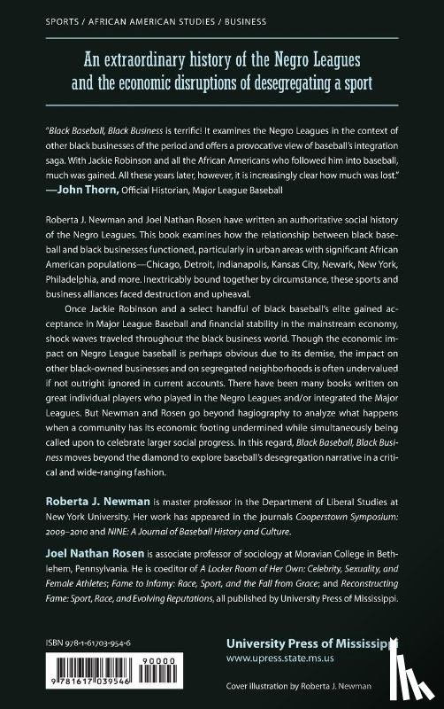 Newman, Roberta J., Rosen, Joel Nathan - Black Baseball, Black Business