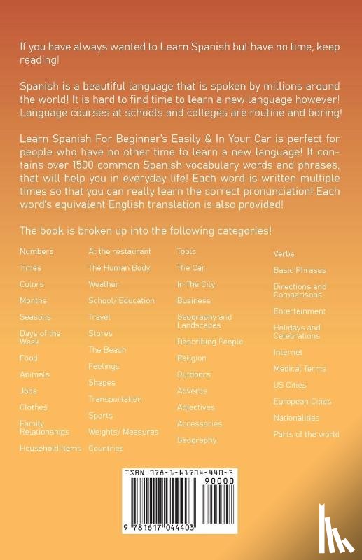 Languages, Immersion - Learn Spanish For Beginners Easily & In Your Car! Vocabulary & Phrases Edition! 2 Books In 1!