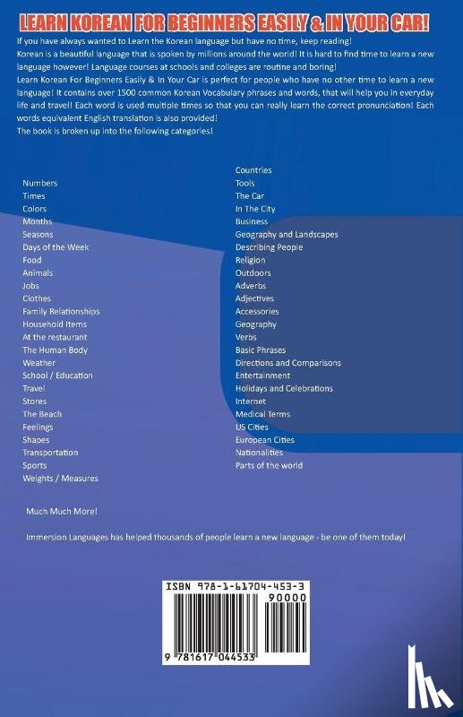 Languages, Immersion - Learn Korean For Beginners Easily & In Your Car! Vocabulary Edition!