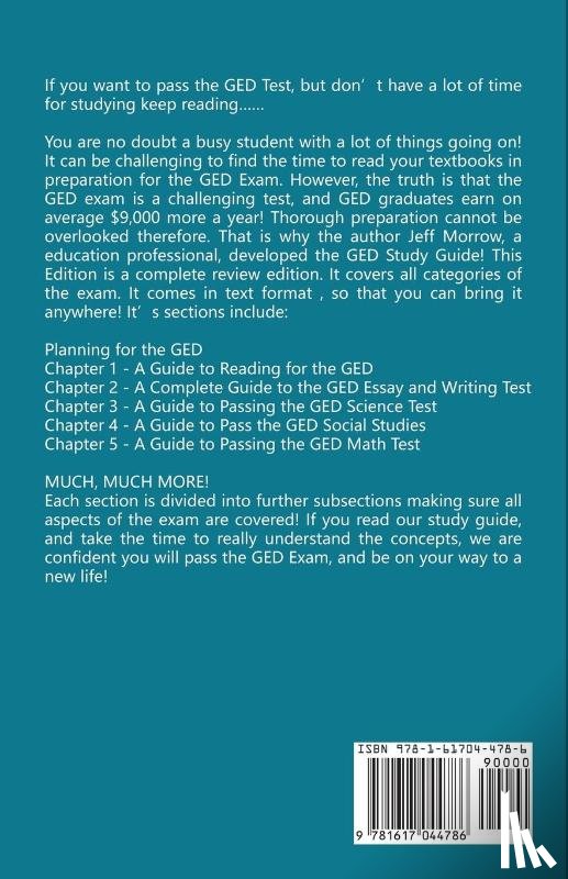 Morrow, Jeff - GED Audio Study Guide! Complete A-Z Review Edition! Ultimate Test Prep Book for the GED Exam! Covers ALL Test Subjects! Learn Test Secrets!