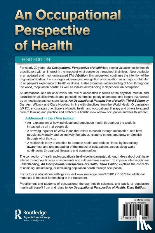 Wilcock, Ann, Hocking, Clare - An Occupational Perspective of Health