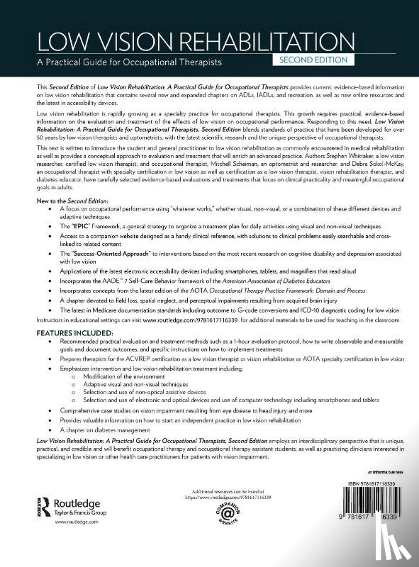 Whittaker, Stephen, Scheiman, Mitchell, Sokol-McKay, Debra - Low Vision Rehabilitation