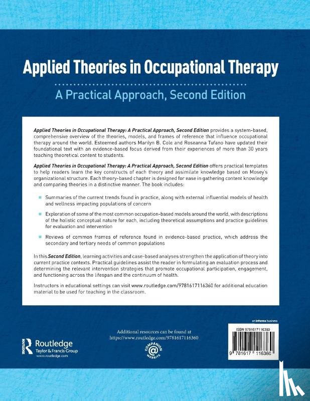 Cole, Marilyn B., Tufano, Roseanna - Applied Theories in Occupational Therapy