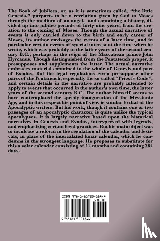 Charles, Robert Henry, Charles, R H - The Book of Jubilees