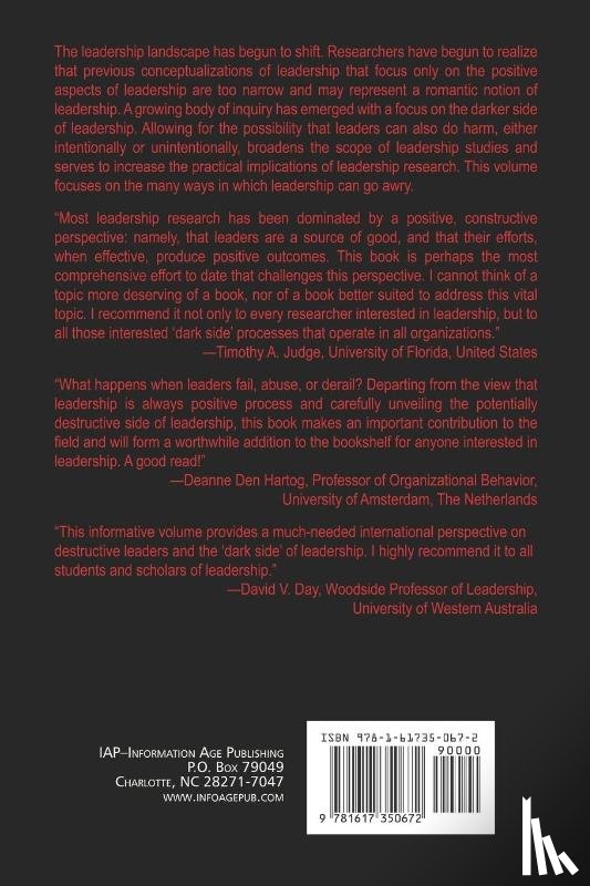  - When Leadership Goes Wrong Destructive Leadership, Mistakes, and Ethical Failures
