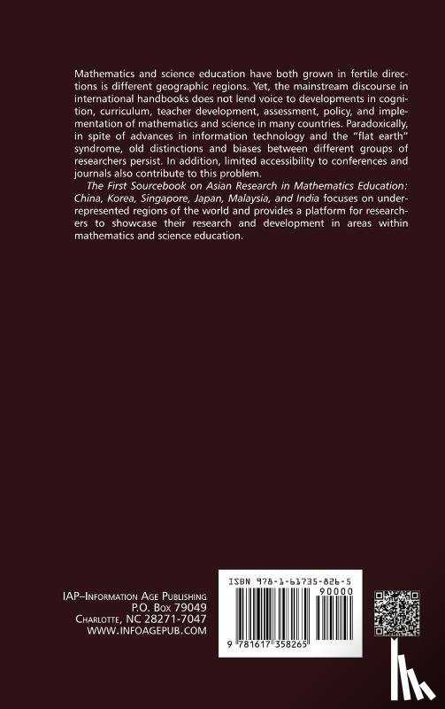  - Abstracts of the First Sourcebook on Asian Research in Mathematics Education