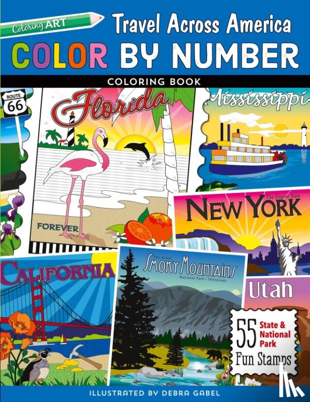 Gabel, Debra - Color by Number Travel Across America Coloring Book