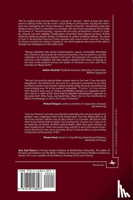 Morson, Gary Saul - Prosaics and Other Provocations