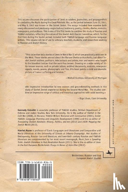 Murav, Harriet, Estraikh, Gennady - Soviet Jews in World War II