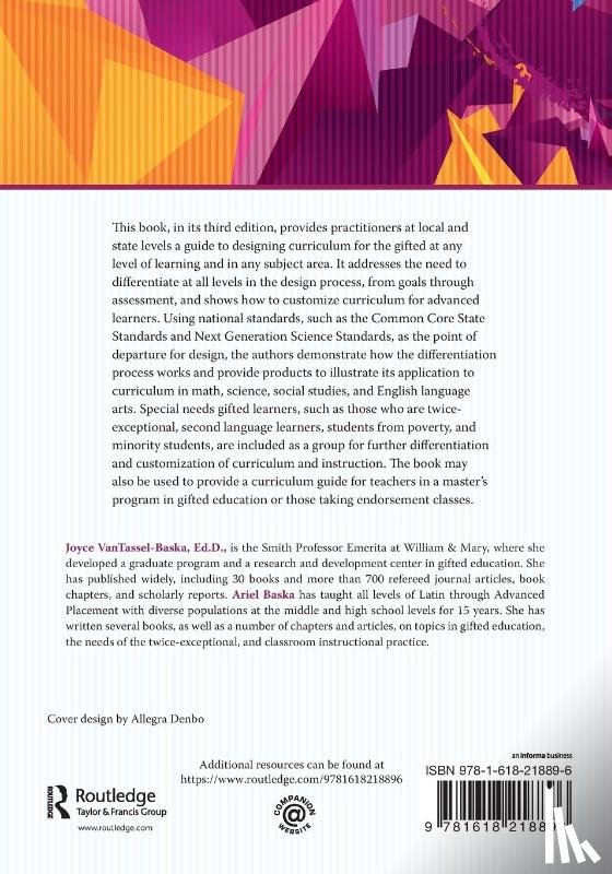 VanTassel-Baska, Joyce, Baska, Ariel - Curriculum Planning and Instructional Design for Gifted Learners