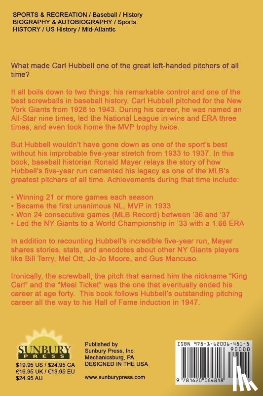 Mayer, Ronald a - Carl Hubbell