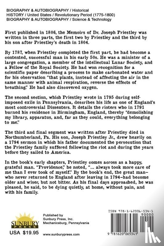 Priestley, Joseph - Memoirs of Dr. Joseph Priestley