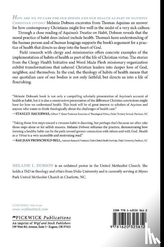 Dobson, Melanie L - Health as a Virtue