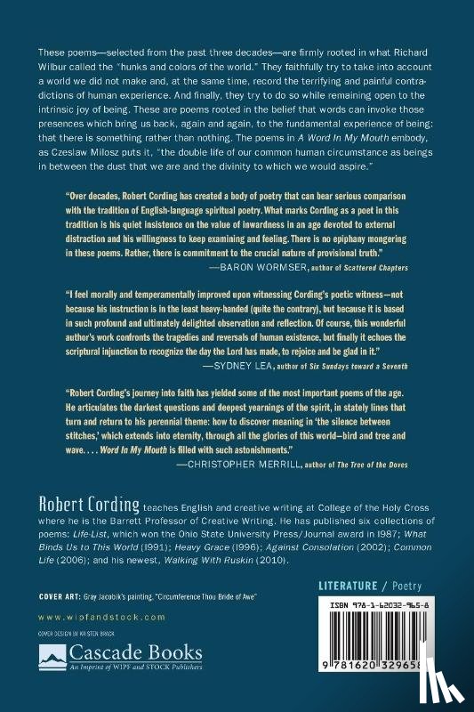 Cording, Robert - A Word In My Mouth