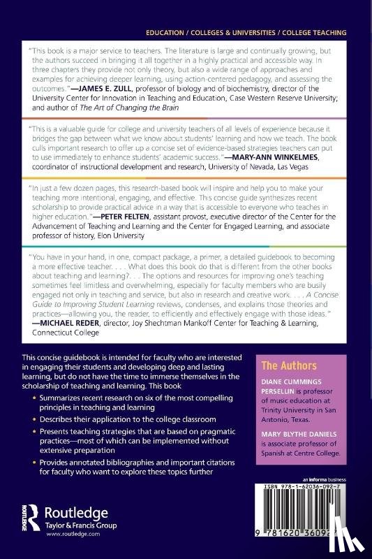 Persellin, Diane Cummings, Daniels, Mary Blythe - A Concise Guide to Improving Student Learning