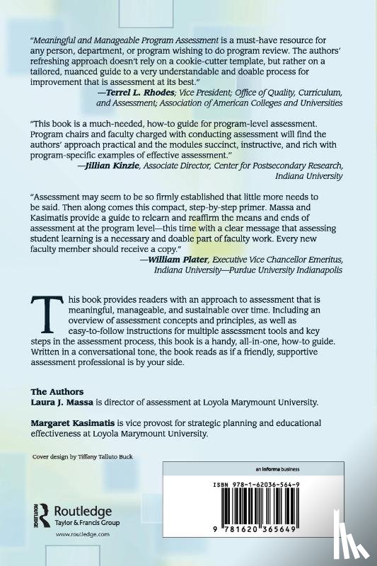 Massa, Laura J., Kasimatis, Margaret - Meaningful and Manageable Program Assessment