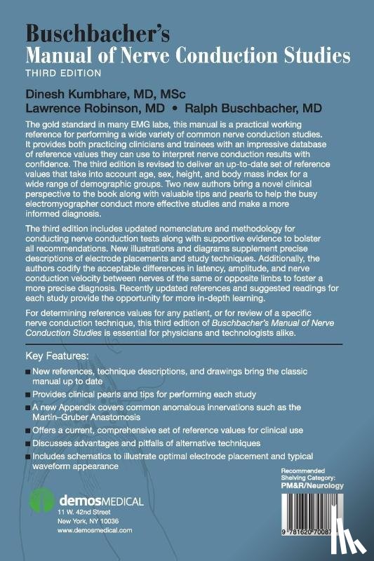 Kumbhare, Dinesh, Robinson, Lawrence, Buschbacher, Ralph - Buschbacher's Manual of Nerve Conduction Studies