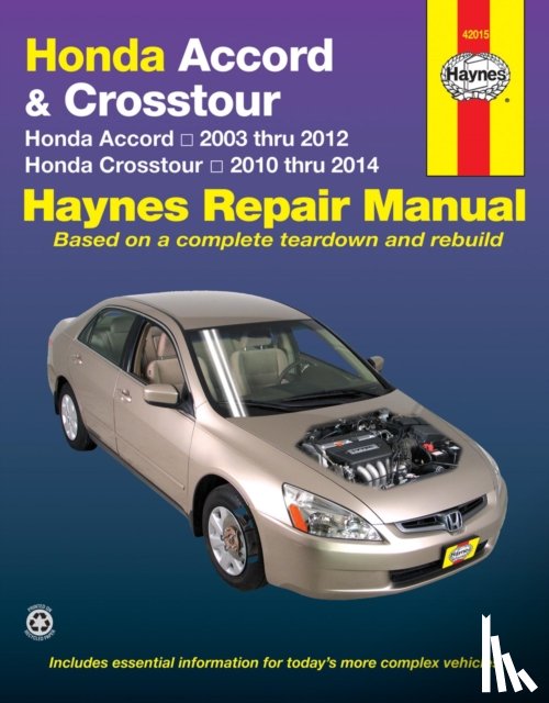 Haynes Publishing - Honda Accord (2003-2012) & Crosstour (2010-2014) Haynes Repair Manual (USA)