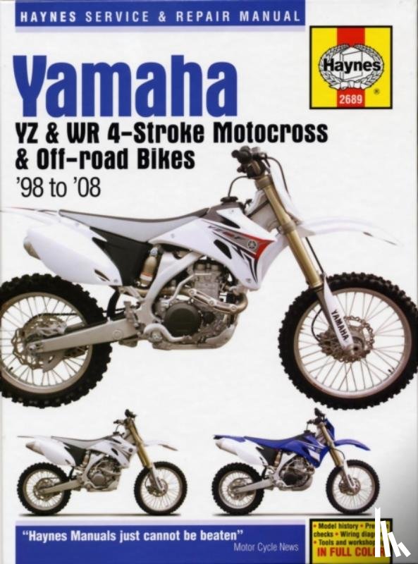 Haynes Publishing - Yamaha YZ & WR 4-stroke Motocross Bikes (98 - 08) Haynes Repair Manual