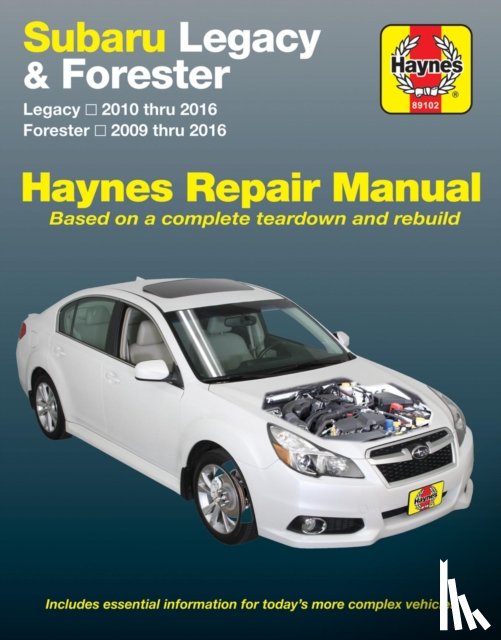 Haynes Publishing - Subaru Legacy (10-16) & Forester (09-16) Haynes Repair Manual (USA)