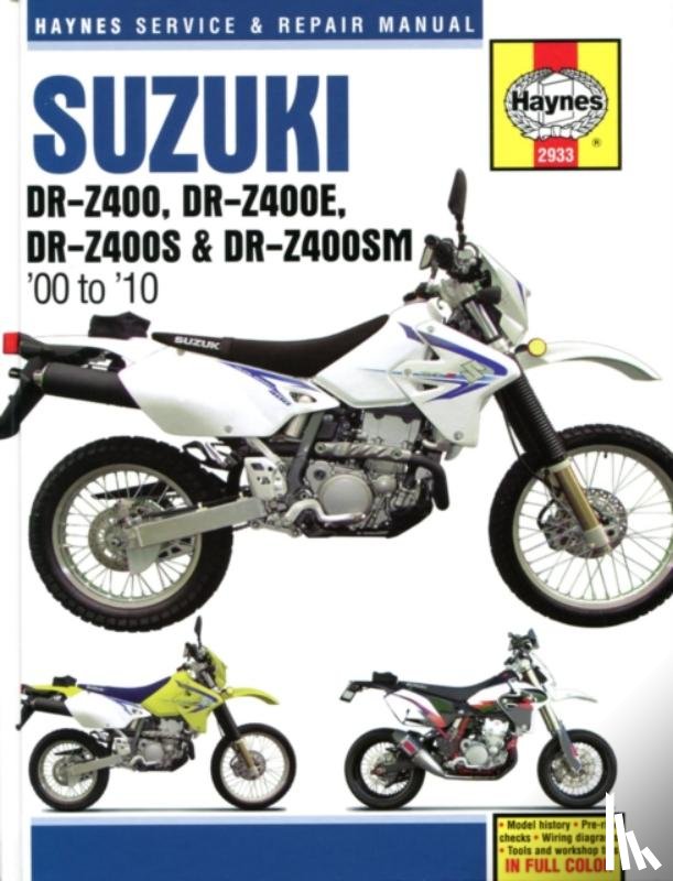 Haynes Publishing - Suzuki DR-Z400, DR-Z400E, DR-Z400S & DR-Z400SM (00 to 10)