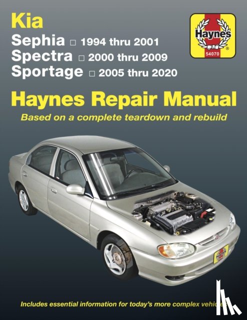 Haynes Publishing - Kia Sephia, Spectra & Sportage covering Sephia (94-01), Spectra (00-09) & Sportage (05-20)