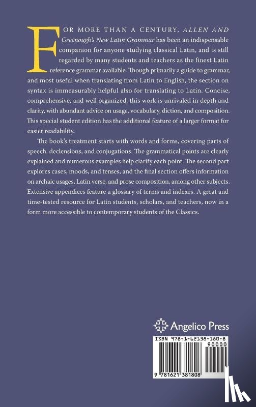 Allen, J H, Greenough, J B - Allen and Greenough's New Latin Grammar
