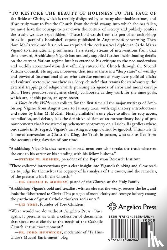 Vigano, Archbishop Carlo Maria - A Voice in the Wilderness