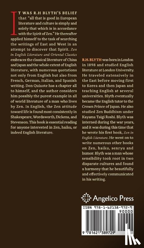 Blyth, R H - Zen in English Literature and Oriental Classics