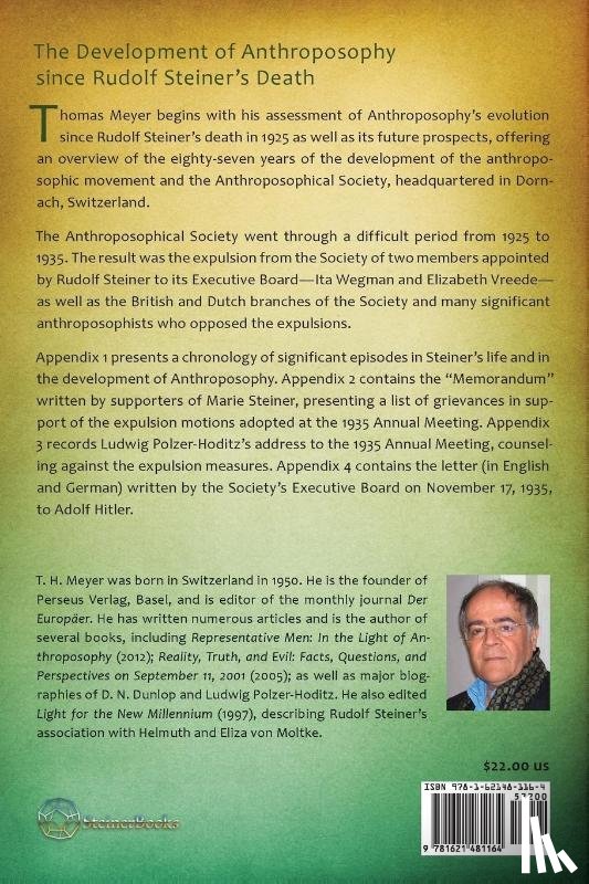 Meyer, T. H. - The Development of Anthroposophy Since Rudolf Steiner's Death