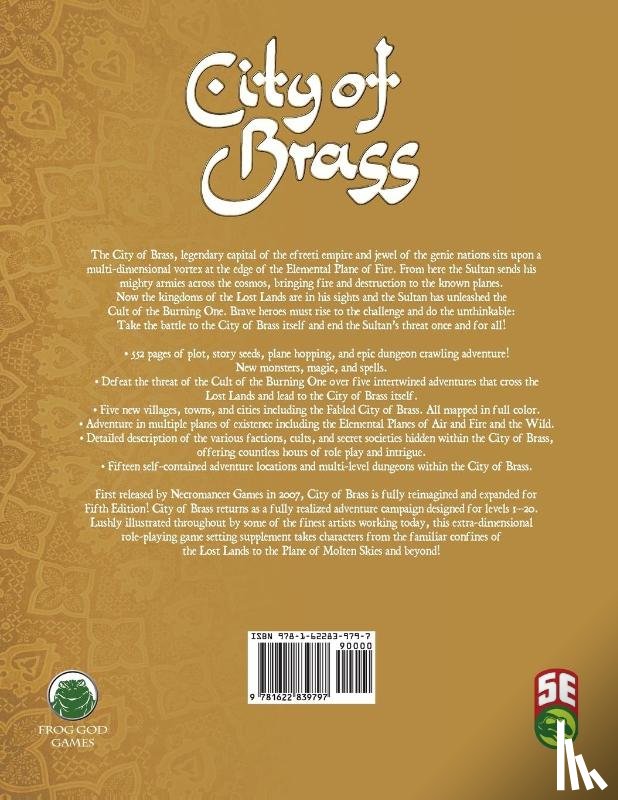 Christofferson, Casey, Green, Scott, Frog God Games - City of Brass 5E