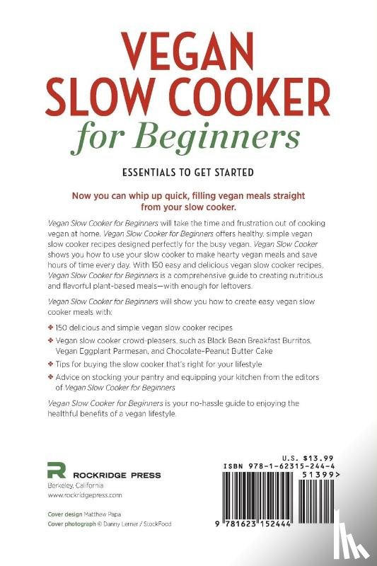 Rockridge Press - Vegan Slow Cooker for Beginners