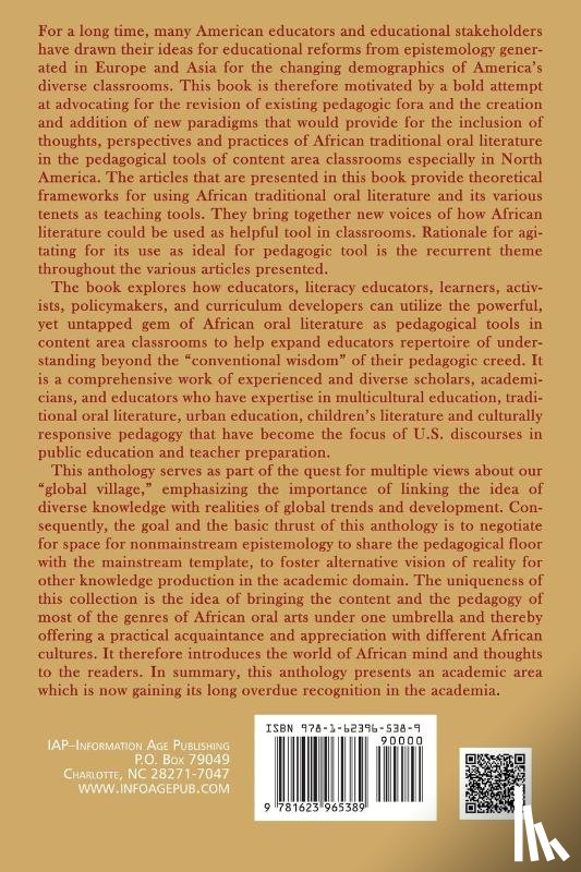  - African Traditional and Oral Literature as Pedagogical Tools in Content Area Classrooms, K-12