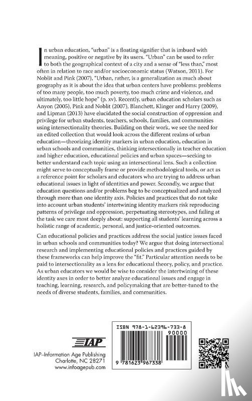  - Intersectionality and Urban Education