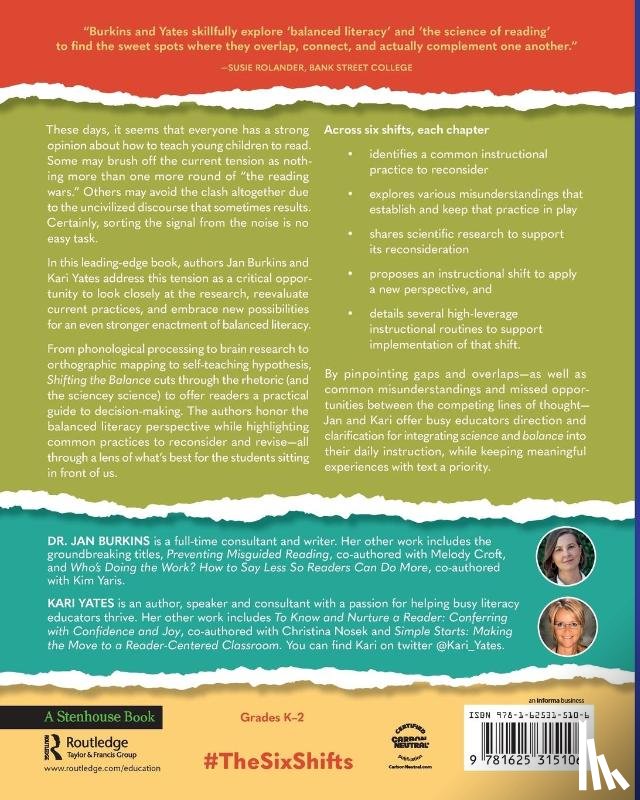 Burkins, Jan, Yates, Kari - Shifting the Balance, Grades K-2