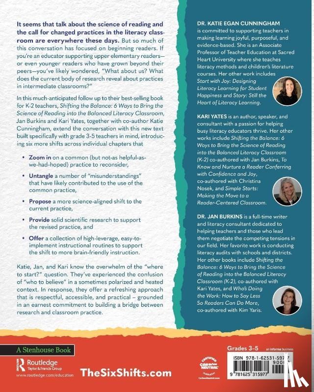 Cunningham, Katie, Burkins, Jan, Yates, Kari - Shifting the Balance, Grades 3-5