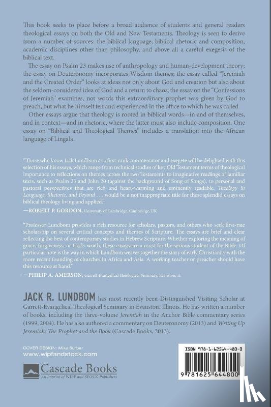 Lundbom, Jack R - Theology in Language, Rhetoric, and Beyond