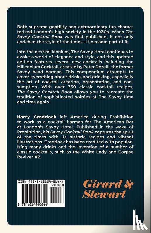 Craddock, Harry - The Savoy Cocktail Book