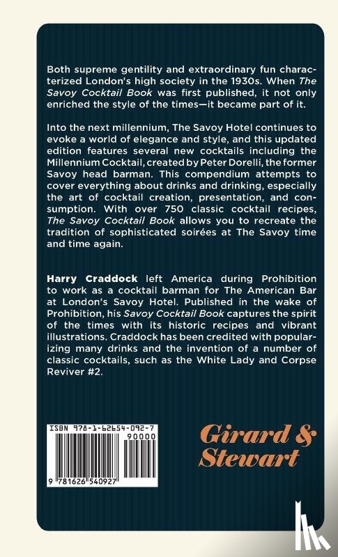 Craddock, Harry - The Savoy Cocktail Book