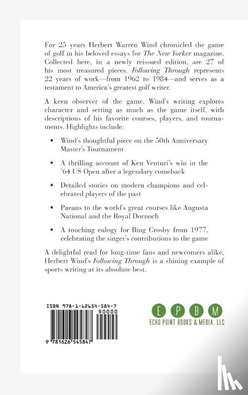 Wind, Herbert Warren - Following Through