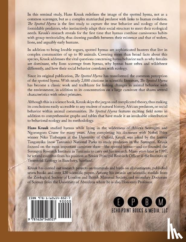 Kruuk, Senior Principal Officer Nerc Hans (Institute of Terrestrial Ecology Banchory Kincardineshire) - The Spotted Hyena