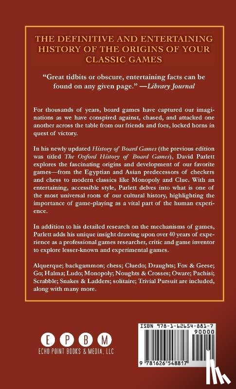 Parlett, David - Oxford History of Board Games