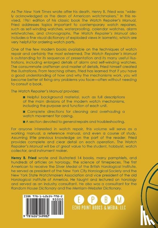 Fried, Henry B - The Watch Repairer's Manual