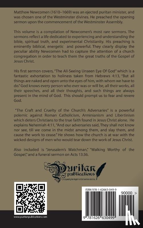 Newcomen, Matthew, McMahon, C. Matthew - The All-Seeing Unseen Eye of God and Other Sermons