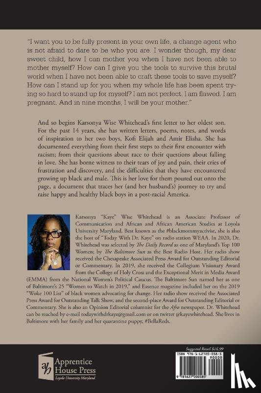 Whitehead, Karsonya Wise - Letters to My Black Sons