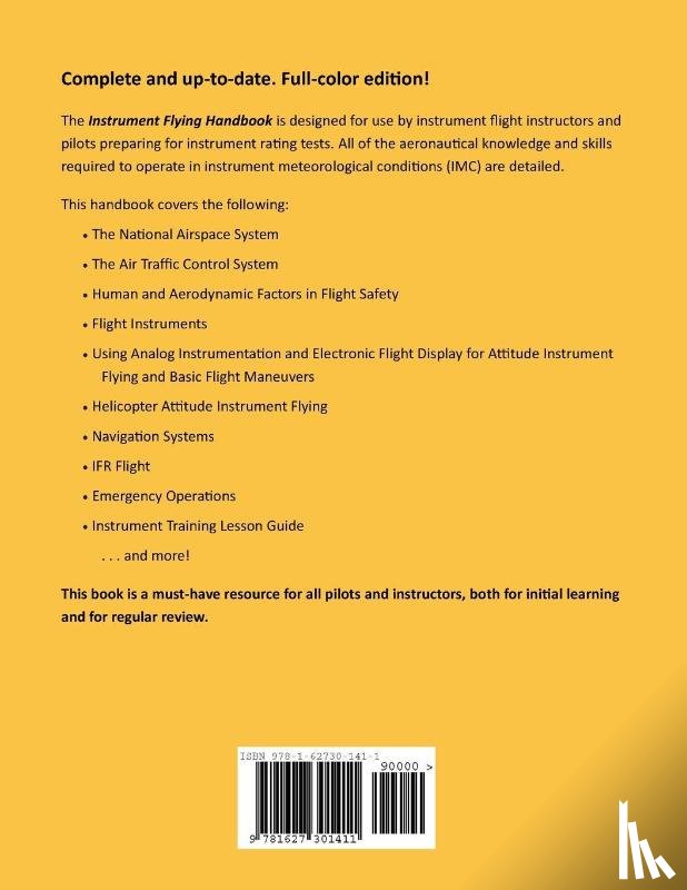 U. S. Department Of Transportation, Federal Aviation Administration - Instrument Flying Handbook, FAA-H-8083-15B (Color Print)