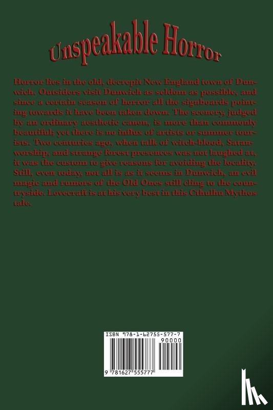 Lovecraft, H P - The Dunwich Horror